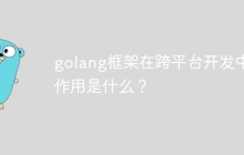 golang框架在跨平台开发中的作用是什么？