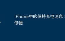 iPhone中的保持充电消息：修复
