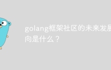 golang框架社区的未来发展方向是什么？