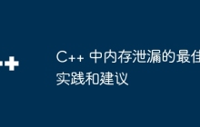 C++ 中内存泄漏的最佳实践和建议