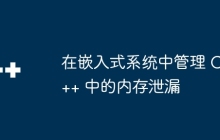 在嵌入式系统中管理 C++ 中的内存泄漏