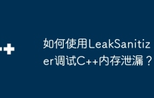 如何使用LeakSanitizer调试C++内存泄漏？