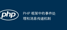 PHP 框架中的事件处理和消息传递机制