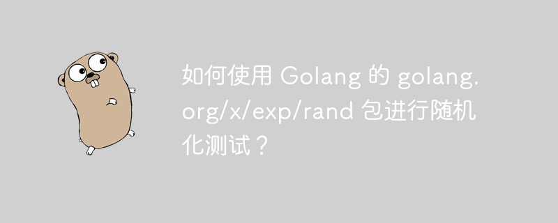 Wie verwende ich das Golang-Paket golang.org/x/exp/rand für Randomisierungstests?