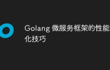 Golang 微服务框架的性能优化技巧