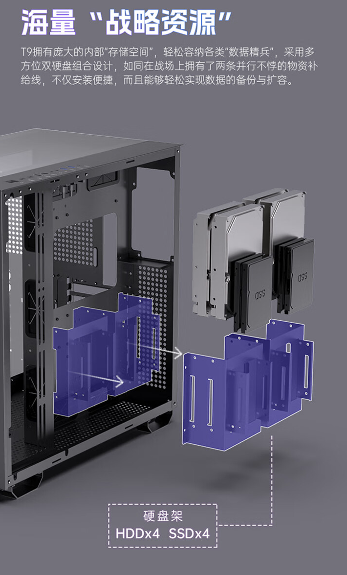 金河田推出“洛圣都 T9 全视版”台式机箱:三镜面玻璃 + 双 360 冷排位,售 379 元
