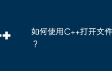 如何使用C++打开文件？