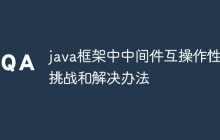 java框架中中间件互操作性的挑战和解决办法