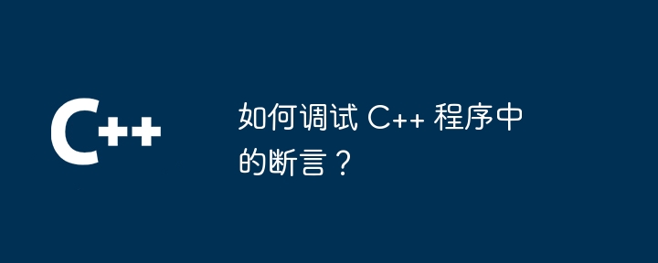 C++ プログラムでアサーションをデバッグするにはどうすればよいですか?