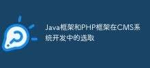 CMS 시스템 개발 시 Java 프레임워크 및 PHP 프레임워크 선택