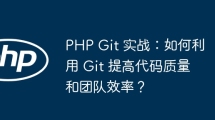PHP Git practice: How to use Git to improve code quality and team efficiency?