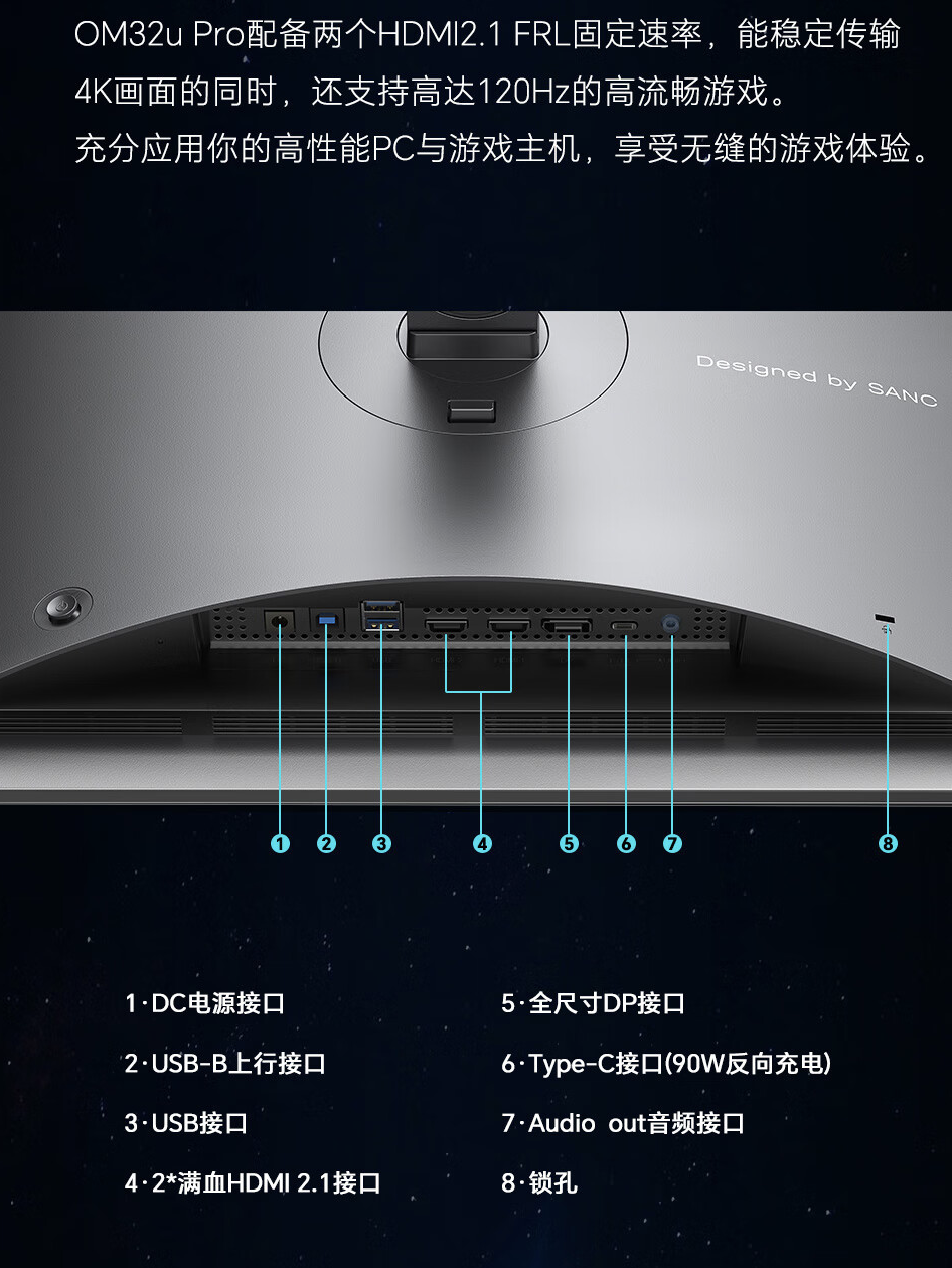 盛色推出“OM32uPro”32 英寸显示器：4K 240Hz QD-OLED，售 6499 元