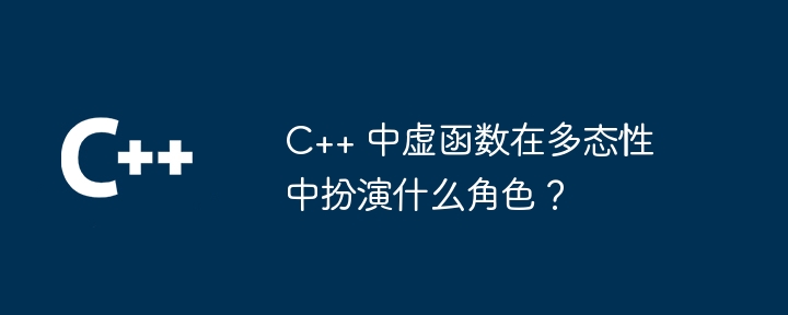 What role do virtual functions play in polymorphism in C++?