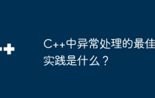 C++中异常处理的最佳实践是什么？