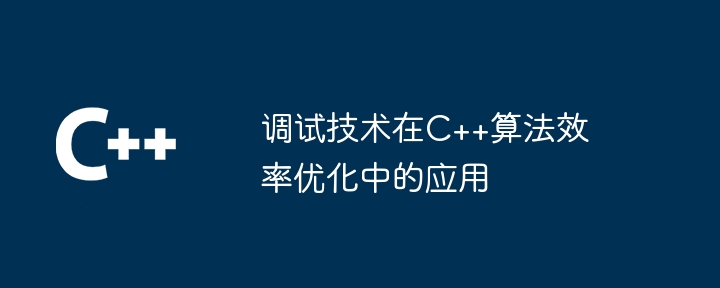 調試技術在C++演算法效率最佳化的應用