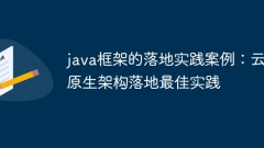 Java framework implementation cases: best practices for cloud native architecture implementation