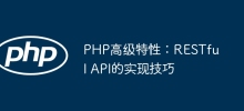 PHP advanced features: RESTful API implementation skills