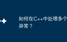 如何在C++中处理多个异常？
