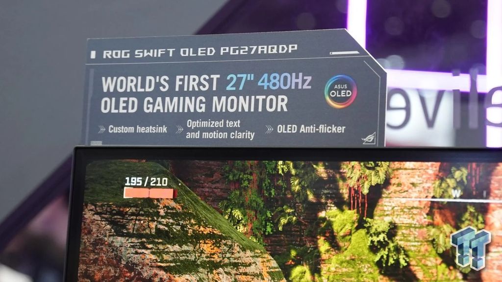 华硕展示 PG27AQDP:号称“全球首款 27 英寸 480Hz OLED 游戏显示器”