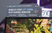 华硕展示 PG27AQDP：号称“全球首款 27 英寸 480Hz OLED 游戏显示器”