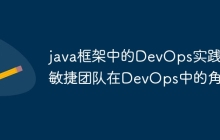 java框架中的DevOps实践：敏捷团队在DevOps中的角色