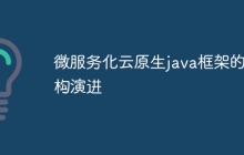 微服务化云原生java框架的架构演进