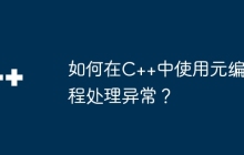 如何在C++中使用元编程处理异常？