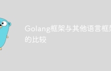 Golang框架与其他语言框架的比较