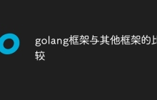golang框架与其他框架的比较