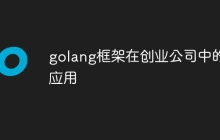 golang框架在创业公司中的应用