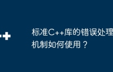 标准C++库的错误处理机制如何使用？