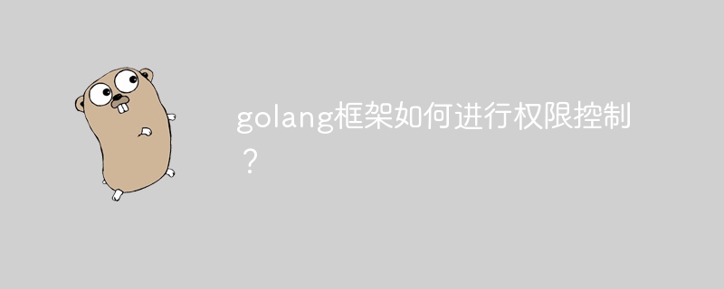 golang框架如何进行权限控制？