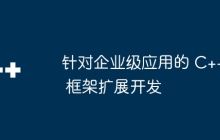 针对企业级应用的 C++ 框架扩展开发