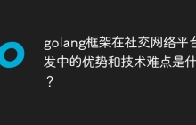 golang框架在社交网络平台开发中的优势和技术难点是什么？