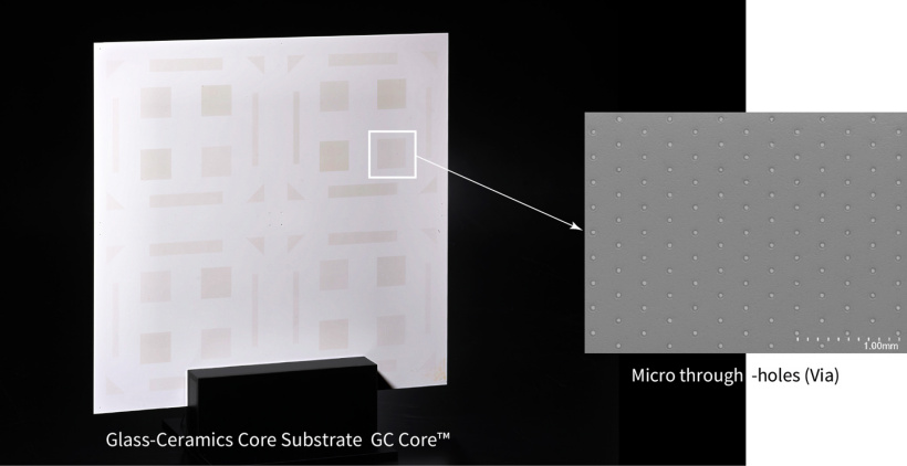 先进封装钻孔加工不易开裂,电气硝子推出新型玻璃-陶瓷基板 GC Core