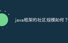 java框架的社区规模如何?