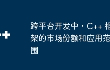 跨平台开发中，C++ 框架的市场份额和应用范围