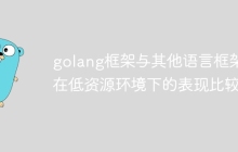 golang框架与其他语言框架在低资源环境下的表现比较