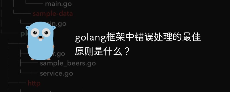 golang框架中错误处理的最佳原则是什么？