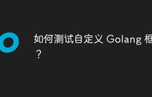 如何测试自定义 Golang 框架？