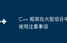 C++ 框架在大型项目中使用注意事项