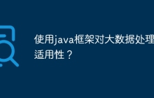 使用java框架对大数据处理的适用性？