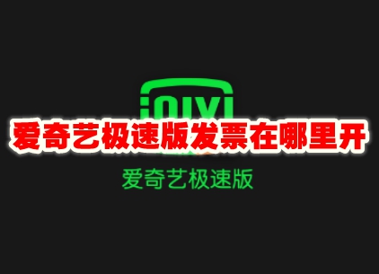 爱奇艺极速版发票在哪里开 爱奇艺极速版怎么开
