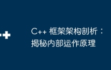 C++ 框架架构剖析：揭秘内部运作原理