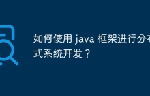 如何使用 java 框架进行分布式系统开发？