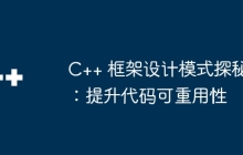 C++ 框架设计模式探秘：提升代码可重用性
