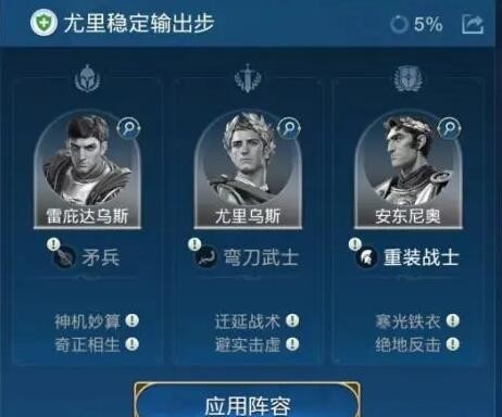 《世界启元》尤里乌斯阵容搭配推荐