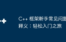 C++ 框架新手常见问题释义：轻松入门之旅
