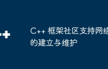 C++ 框架社区支持网络的建立与维护