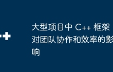 大型项目中 C++ 框架对团队协作和效率的影响